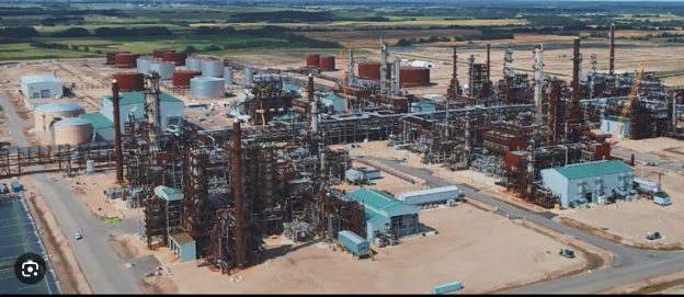 Aerial view of the Sturgeon Refinery, Alberta, Canada