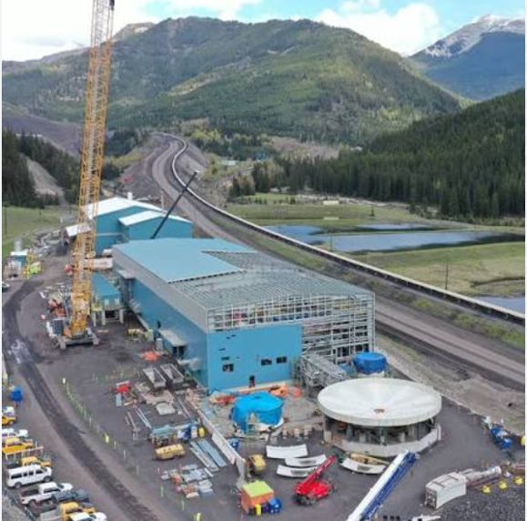 Line Creek Operations Water Treatment Facility under construction, British Columbia, Canada